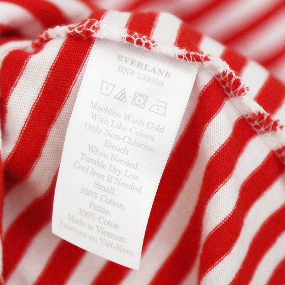 Everlane The Cotton Striped Oversized Tee T Shirt Dress S Red White Casual Small - Picture 9 of 15